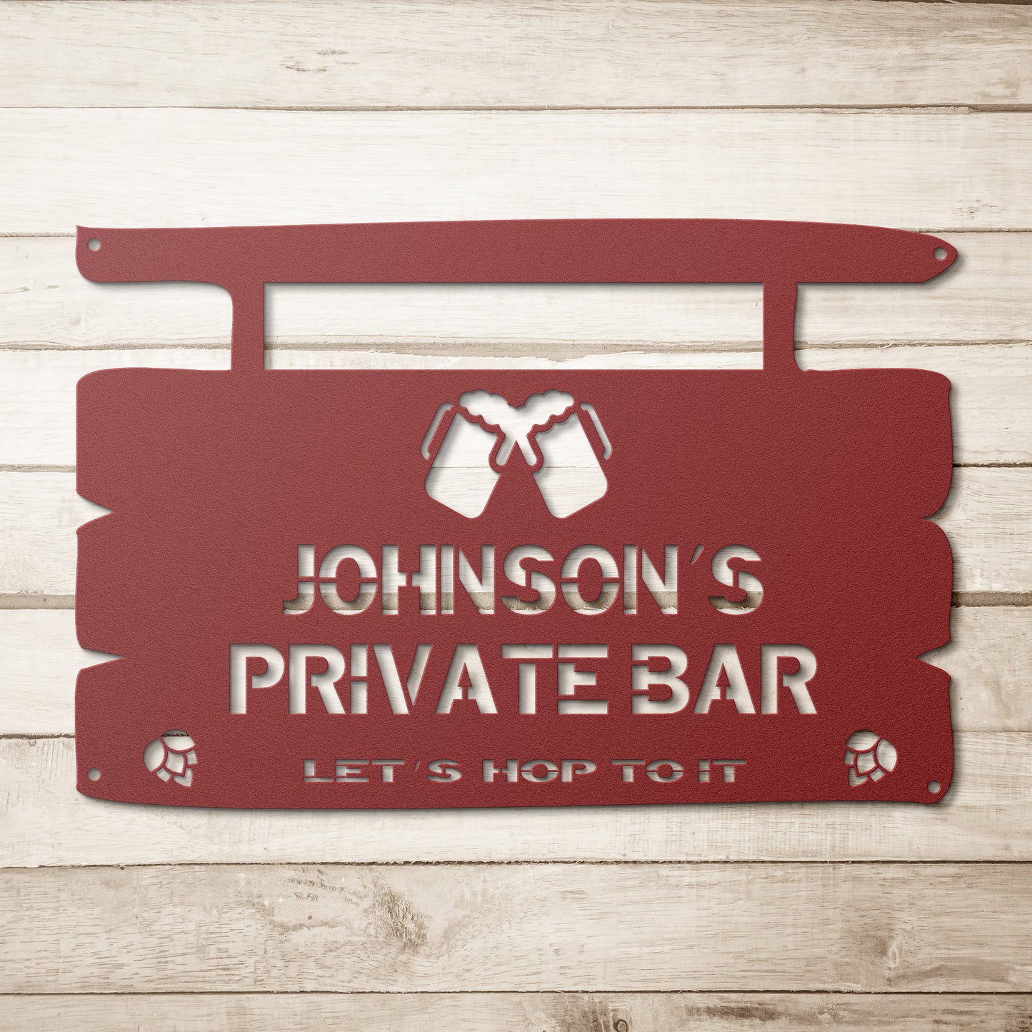 Bar & Brewery Custom Metal Sign with your text