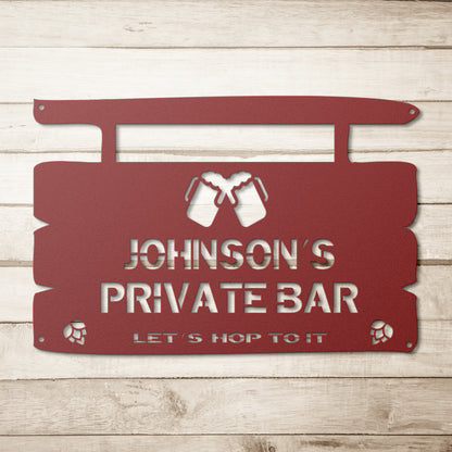 Bar & Brewery Custom Metal Sign with your text