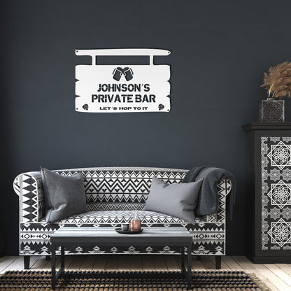 Bar & Brewery Custom Metal Sign with your text