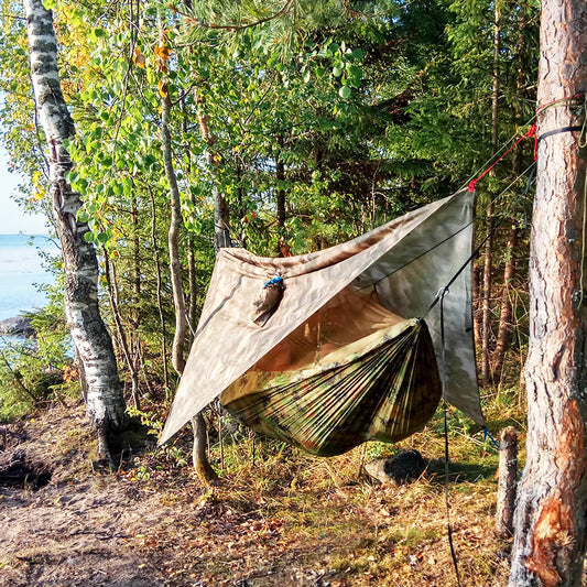 Camping Hammock with Mosquito Net & Rain Fly