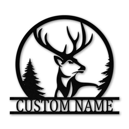 Custom Deer Metal Sign